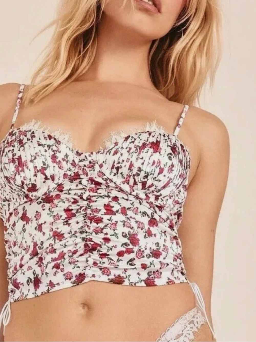 For Love & Lemons Floral Melrose Top size small